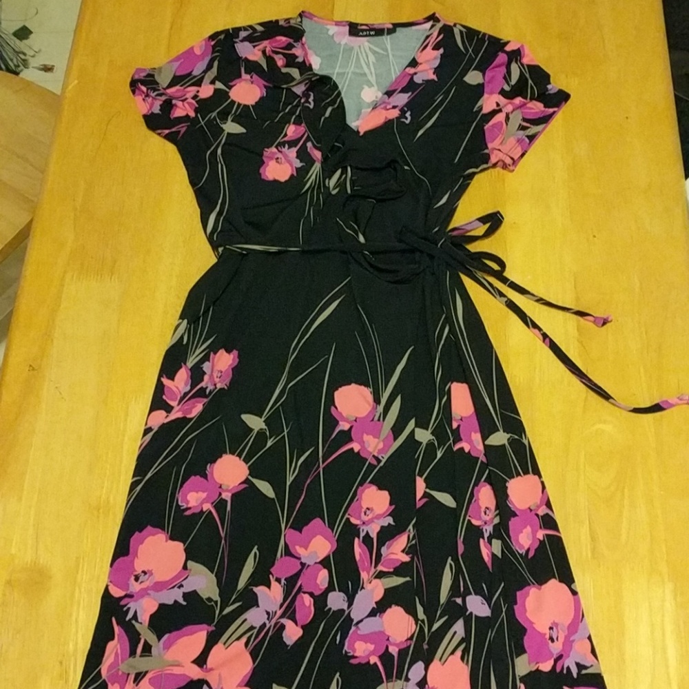 Mock wrap dress